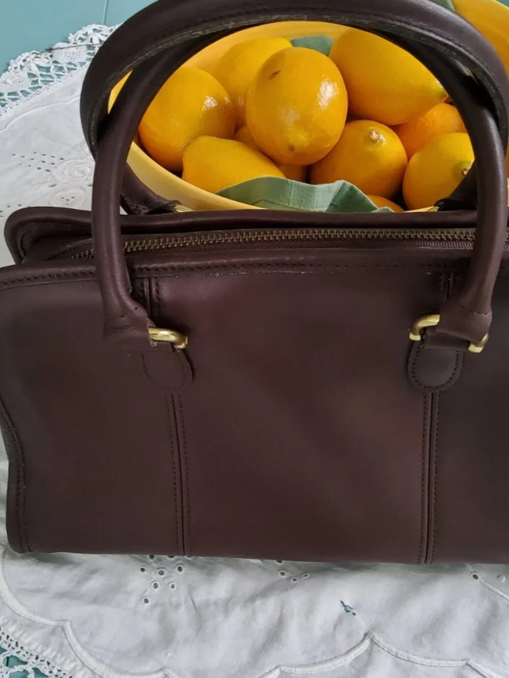 Vintage Coach Beaumont Satchel in Mahogony 9871